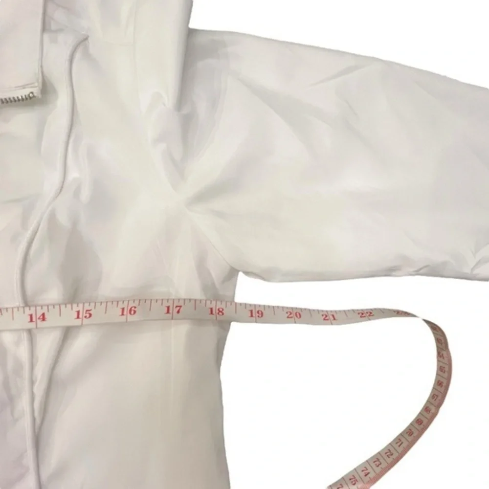 Laura Ashley Ladies Silky Regatta Jacket Embellished White Zip Up Small NWT $114